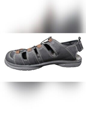 St. John's Bay Men's Sz 10 Closed-Toe Outdoor Sandals Dark Grey Arch Support